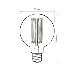 Ретро лампа Эдисона G95 60W E27 G95 60W (034965)
