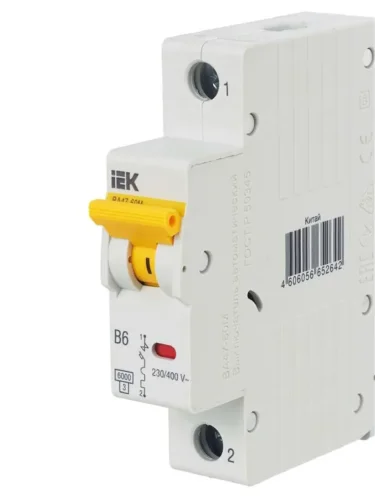 Выключатель автоматический модульный 1п B 6А 6кА ВА47-60M KARAT IEK MVA31-1-006-B - фото 8