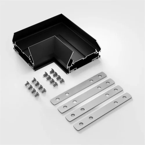 Basic System Коннектор угловой для монтажа в натяжной потолок однофазного шинопровода черный 85235/00 - фото 2