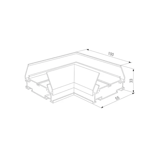 Basic System Коннектор угловой для монтажа в натяжной потолок однофазного шинопровода черный 85235/00 - фото 4