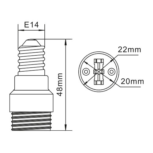LH14-G9L Переходник с цоколя Е14 на G9, Материал корпуса керамика - фото 4