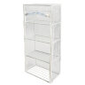 UGH-R02 H105 WHITE-WHITE ECONOM Парник-стеллаж для рассады, 4 полки, 46x24x105см, Металлическая труба в ПВХ, цвет белый, Тент ПВХ эконом, TM ФитоЛето - фото 1