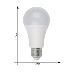 LED-A60-10W-4000K-E27-PS PLS10WH Лампа светодиодная с датчиком освещенности, Форма A, матовая, Белый свет 4000K