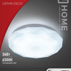 Светильник светодиодный серии DECO ДАЙМОНД 36Вт 230В 6500К 3240Лм 380х55мм IN HOME