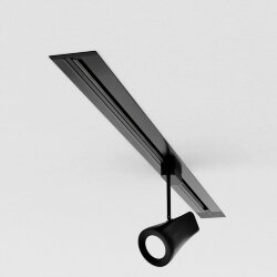 Встраиваемый однофазный шинопровод 1 метр черный (с вводом питания и заглушкой) 85082/00 (057091)