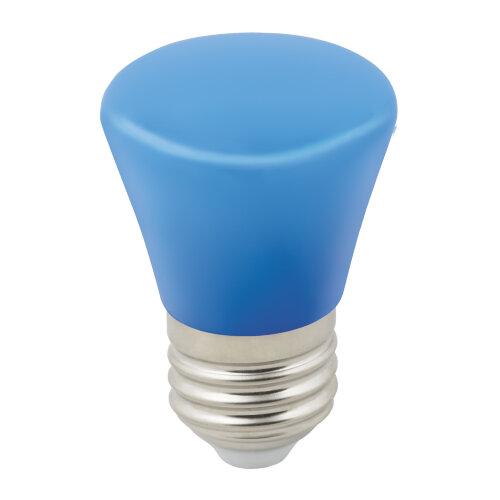 LED-D45-1W-BLUE-E27-FR-С BELL Лампа декоративная светодиодная, Форма Колокольчик, матовая, Цвет синий, Картон. - фото 1