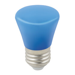 LED-D45-1W-BLUE-E27-FR-С BELL Лампа декоративная светодиодная, Форма Колокольчик, матовая, Цвет синий, Картон.