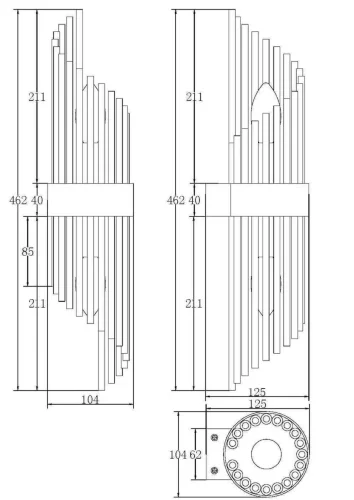 Настенный светильник (бра) Frame E14х2 (Золото) - фото 4