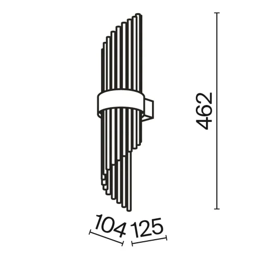 Настенный светильник (бра) Frame E14х2 (Золото) - фото 5