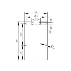 Заглушка металл 5030 сталь 1 мм
