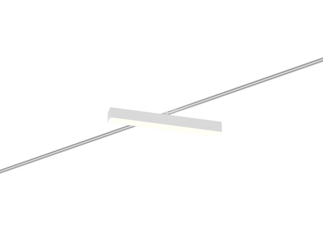 Трековый светильник 6063 5050 TR2 (RAL9003/500mm/Prizma — 4K/19W) - фото 1