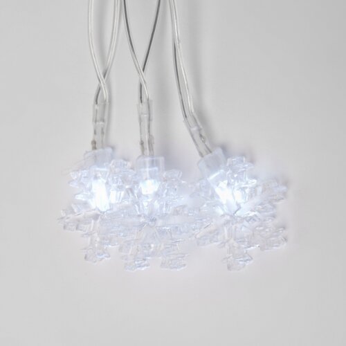 ULD-S0280-020-DTA WHITE IP20 SNOWFLAKES Гирлянда светодиодная Снежинки с контроллером, 20 светодиодов, 2.8 м, белая, IP20, провод прозрачный. - фото 3