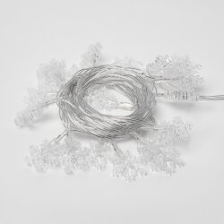 ULD-S0280-020-DTA WHITE IP20 SNOWFLAKES Гирлянда светодиодная Снежинки с контроллером, 20 светодиодов, 2.8 м, белая, IP20, провод прозрачный.