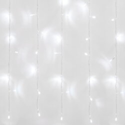 ULD-C3020-160-DTA WHITE IP20 Занавес светодиодный, 3х2м, 160 светодиодов, Белый свет, Провод прозрачный, TM Uniel