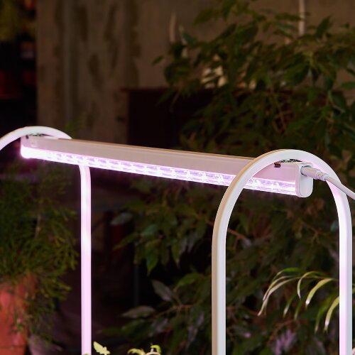 ULT-P34-10W-SPLE IP40 WHITE 12 Набор Минисад, светильник для растений светодиодный с подставкой, Спектр для фотосинтеза, 12 кашпо в-к, белые, TM Uniel - фото 7