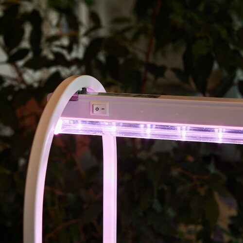 ULT-P34-10W-SPLE IP40 WHITE 12 Набор Минисад, светильник для растений светодиодный с подставкой, Спектр для фотосинтеза, 12 кашпо в-к, белые, TM Uniel - фото 8