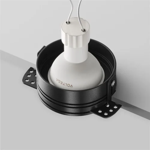 Встраиваемый светильник Flint GU10 10Вт IP 44 (Черный) - фото 3