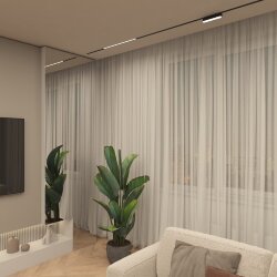 Поворотный матовый светильни SMART 9W DIM 3000K-6000K черный, Denkirs DK8009-BK