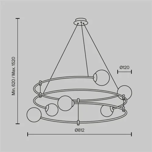 Подвесной светильник Balance G9х6 (Золото) - фото