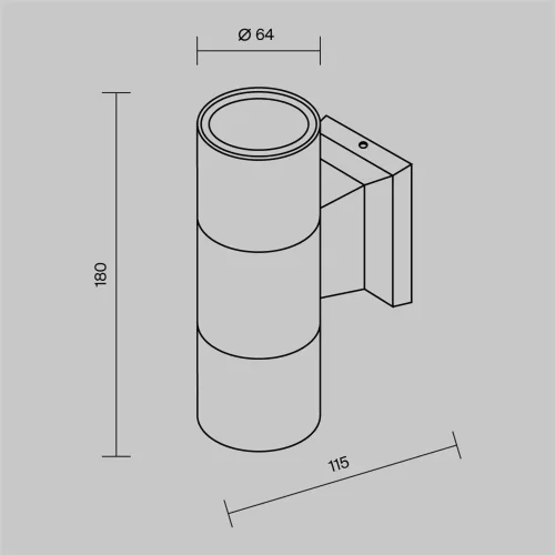 Настенный светильник (бра) Bowery GU10х2 50Вт IP 54 (Белый) - фото 3