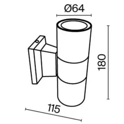 Настенный светильник (бра) Bowery GU10х2 50Вт IP 54 (Белый)