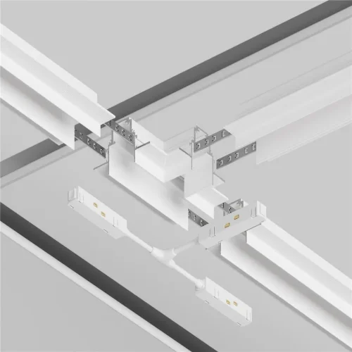 Коннектор Т-образный Gravity встраиваемый белый (Белый) - фото 4