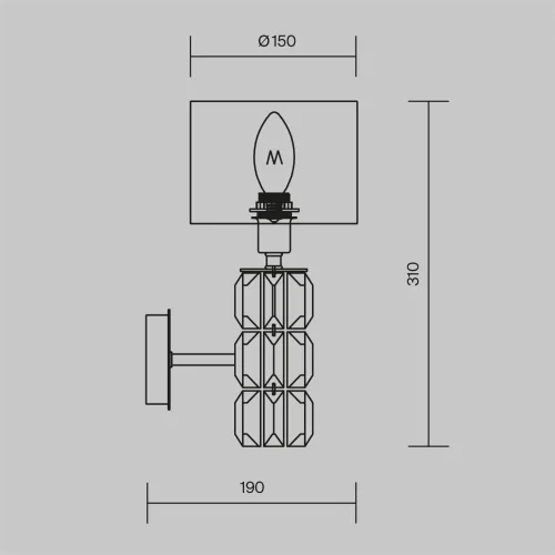Настенный светильник (бра) Talento E14х1 40Вт (Хром) - фото