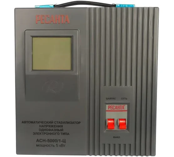 Стабилизатор напряжения АСН-5000/1-Ц 1ф 5кВт IP20 релейный Ресанта 63/6/6 - фото 3
