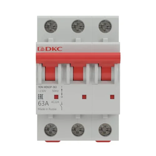 Выключатель нагрузки модульный 3п 63А MD63P YON MD63P-363 - фото 2