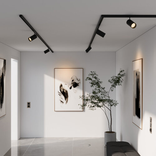 Slim Magnetic R02 Трековый поворотный светильник 12W 3000K черный - Фото 5