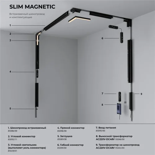Slim Magnetic R02 Трековый светильник 12W 3000K (черный) 85012/01 85012/01 - фото 8