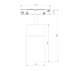 Slim Magnetic Трековый светильник для радиусного шинопровода 20W 4200K Comfi чёрный Ø 800мм 85187/01 (066515)