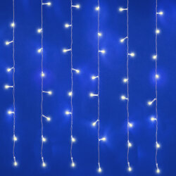 ULD-C3020-384-DTA-RC WARM WHITE IP44 Занавес светодиодный, 3х2м, 384 светодиода, Теплый белый свет, Провод прозрачный, Пульт ДУ в-к, TM Uniel