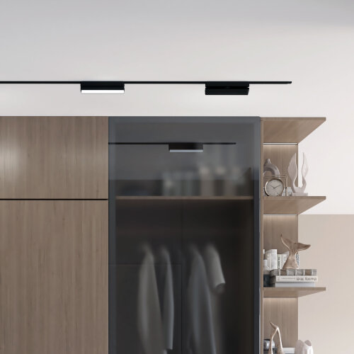 DK5363-BK Светильник для трека Air, серия Linear 2700-6500 со светодиодом, L230*W26*H60мм, 48V DC, 9W, RA?90, 120°, 2700-6500K, IP20, черный, алюминий. Фото 6