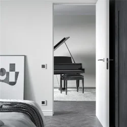 Рамка из поликарбоната на 1 пост Split белый/черный, soft-touch W0013068