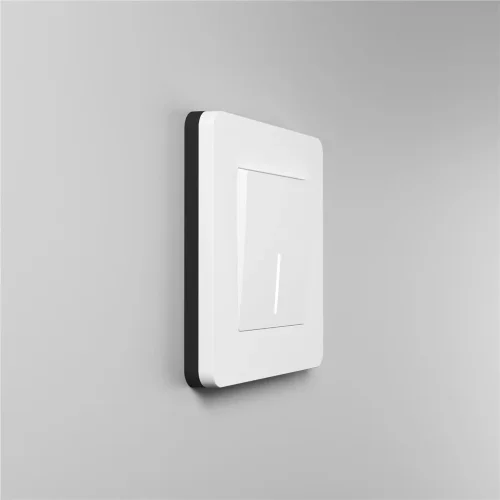 Рамка из поликарбоната на 1 пост Split белый/черный, soft-touch W0013068 - фото 7