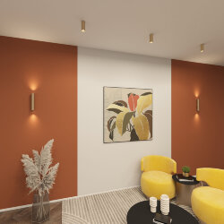 Настенный светильник, IP20, до 15 Вт, LED, 2xGU10, матовое золото, алюминий, Denkirs DK5022-SG