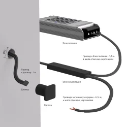 Выключатель одноклавишный с подсветкой (айвори акрил) W1110143