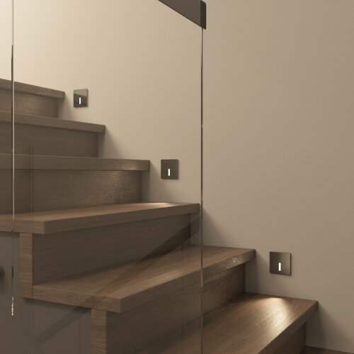 DK1030-NI Светильник встраиваемый в стену, IP 20, LED 3000K, 3 Вт, никель, алюминий. Фото 5