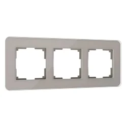 Рамка из стекла на 3 поста Elite дымчатый W0032417