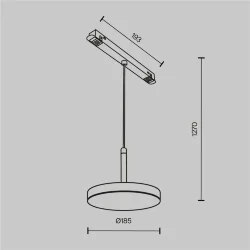Трековый светильник Plato Exility 4000K 15Вт 120° (Черный)
