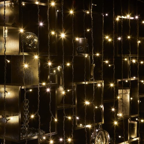 ULD-C2030-240-TBK WARM WHITE IP67 Занавес светодиодный с эффектом мерцания, 3х2м, Соединяемый, 240 светодиодов, Теплый белый свет, Провод черный. - фото 10