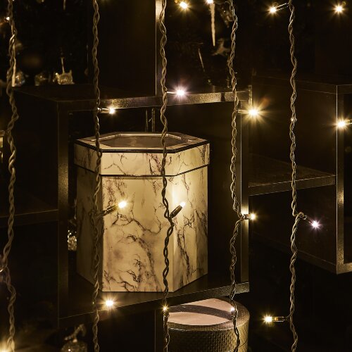 ULD-C2030-240-TBK WARM WHITE IP67 Занавес светодиодный с эффектом мерцания, 3х2м, Соединяемый, 240 светодиодов, Теплый белый свет, Провод черный. - фото 11