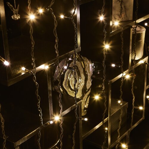 ULD-C2030-240-TBK WARM WHITE IP67 Занавес светодиодный с эффектом мерцания, 3х2м, Соединяемый, 240 светодиодов, Теплый белый свет, Провод черный. - фото 12