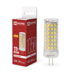 Лампа светодиодная LED-JCD 11Вт 230В G4 4000К 1050Лм IN HOME