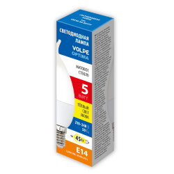 LED-CW37-5W-3000K-E14-FR-SLS Лампа светодиодная, Форма свеча на ветру, матовая, Теплый белый свет 3000K