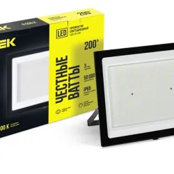 Прожектор светодиодный СДО 06-200 6500К IP65 черн. IEK LPDO601-200-65-K02