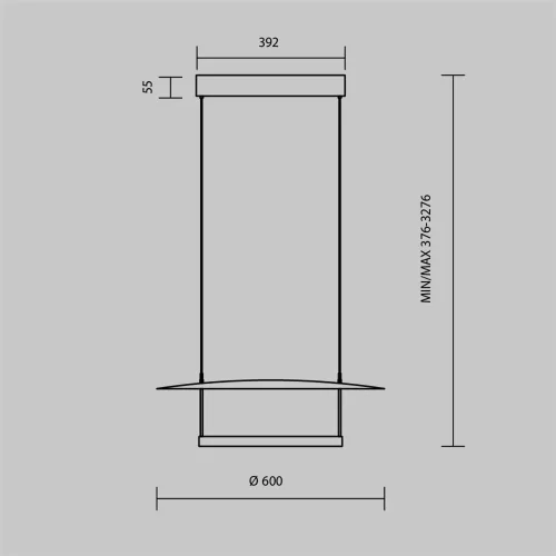 Подвесной светильник Ambience 3000К 30Вт (Черный) - фото 8