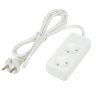 S-CU2-1.5 WHITE Удлинитель серии Ultra, шнур 1.5м., 2 гнезда, 10A, б-з, Белый, TM Uniel - фото 1