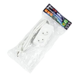 S-CU2-1.5 WHITE Удлинитель серии Ultra, шнур 1.5м., 2 гнезда, 10A, б-з, Белый, TM Uniel